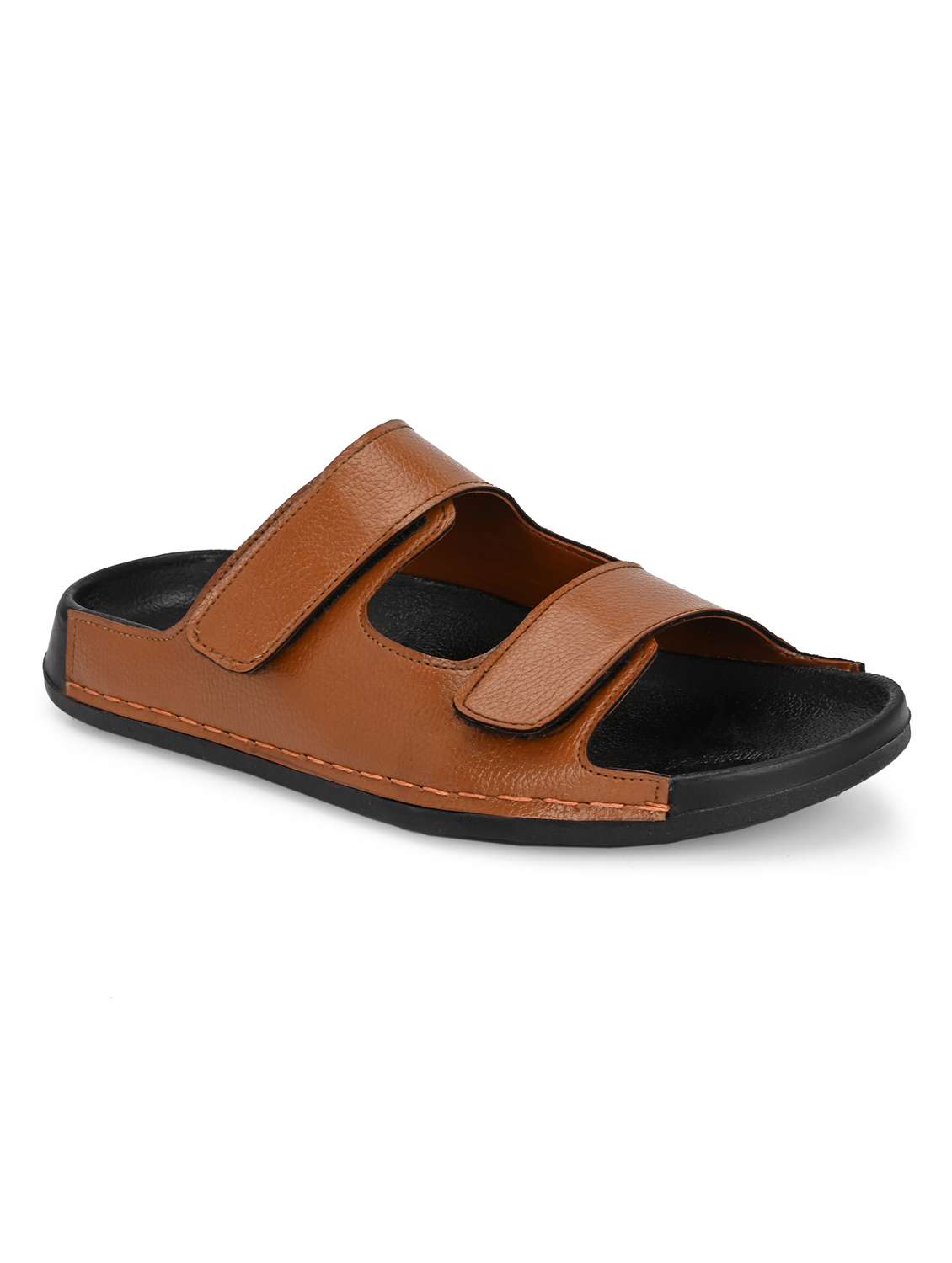 men tan slip on sandal - 22034577 -  Standard Image - 1