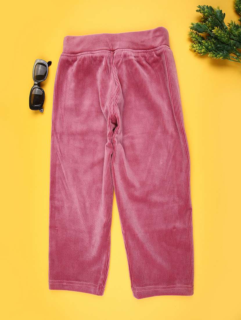 girls solid mid rise lounge wear pyjama - 22034774 -  Standard Image - 1