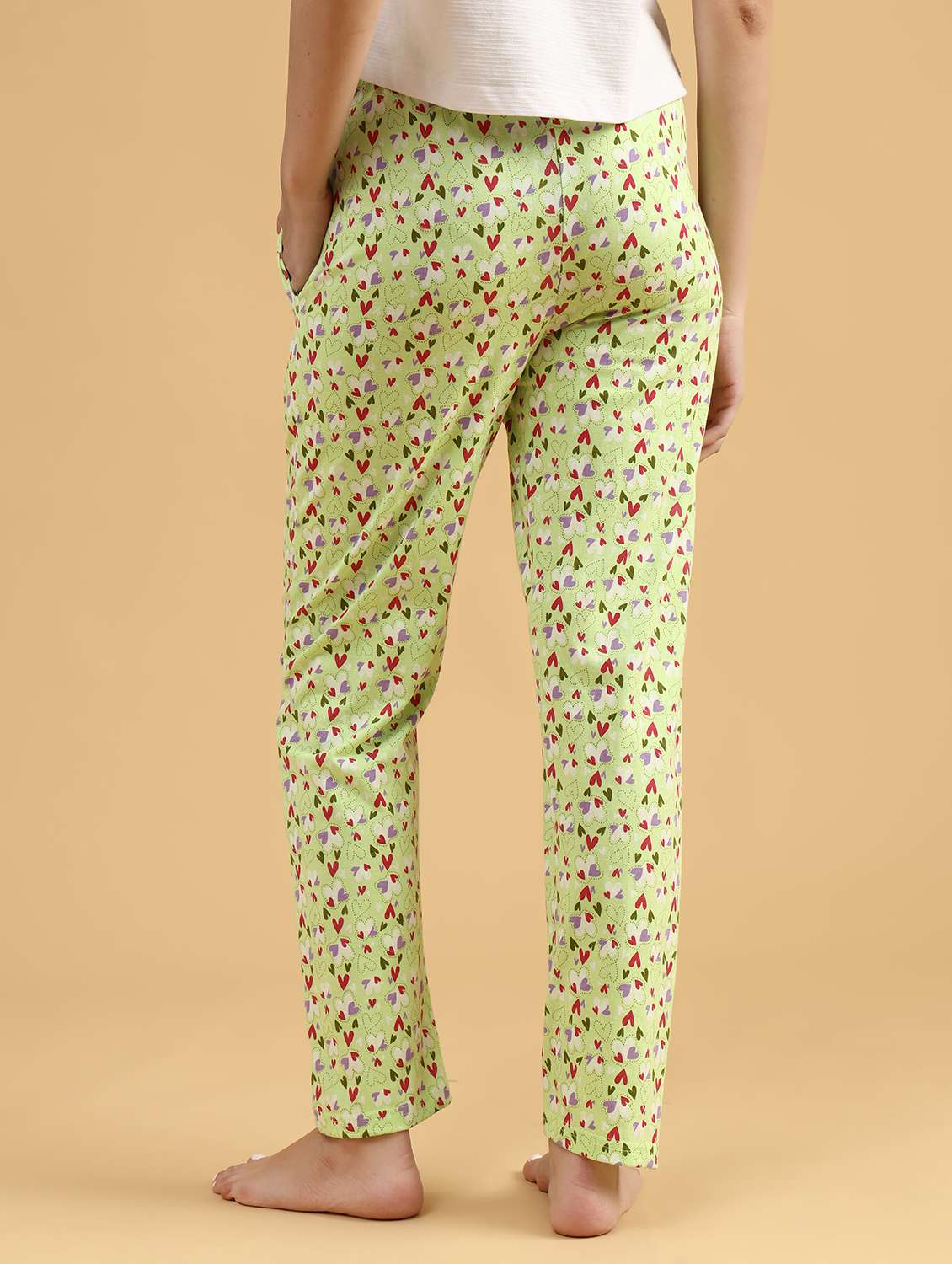 women printed mid rise lounge wear pajama - 22034780 -  Standard Image - 4