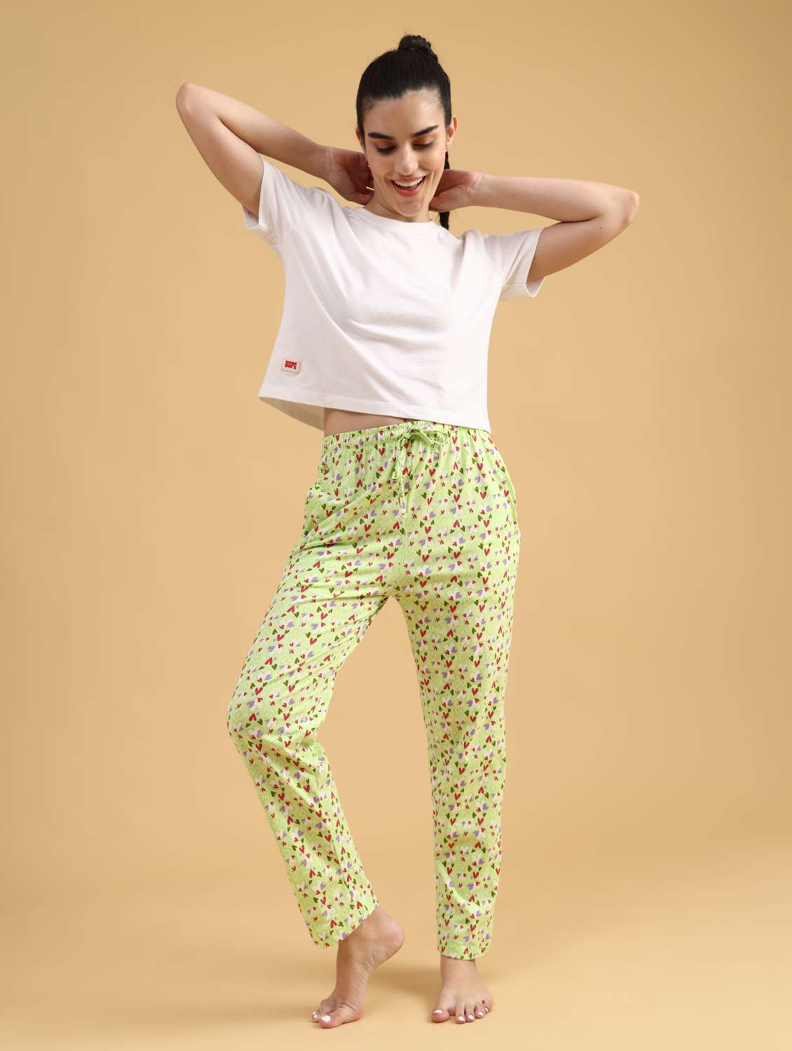 women printed mid rise lounge wear pajama - 22034780 -  Standard Image - 6