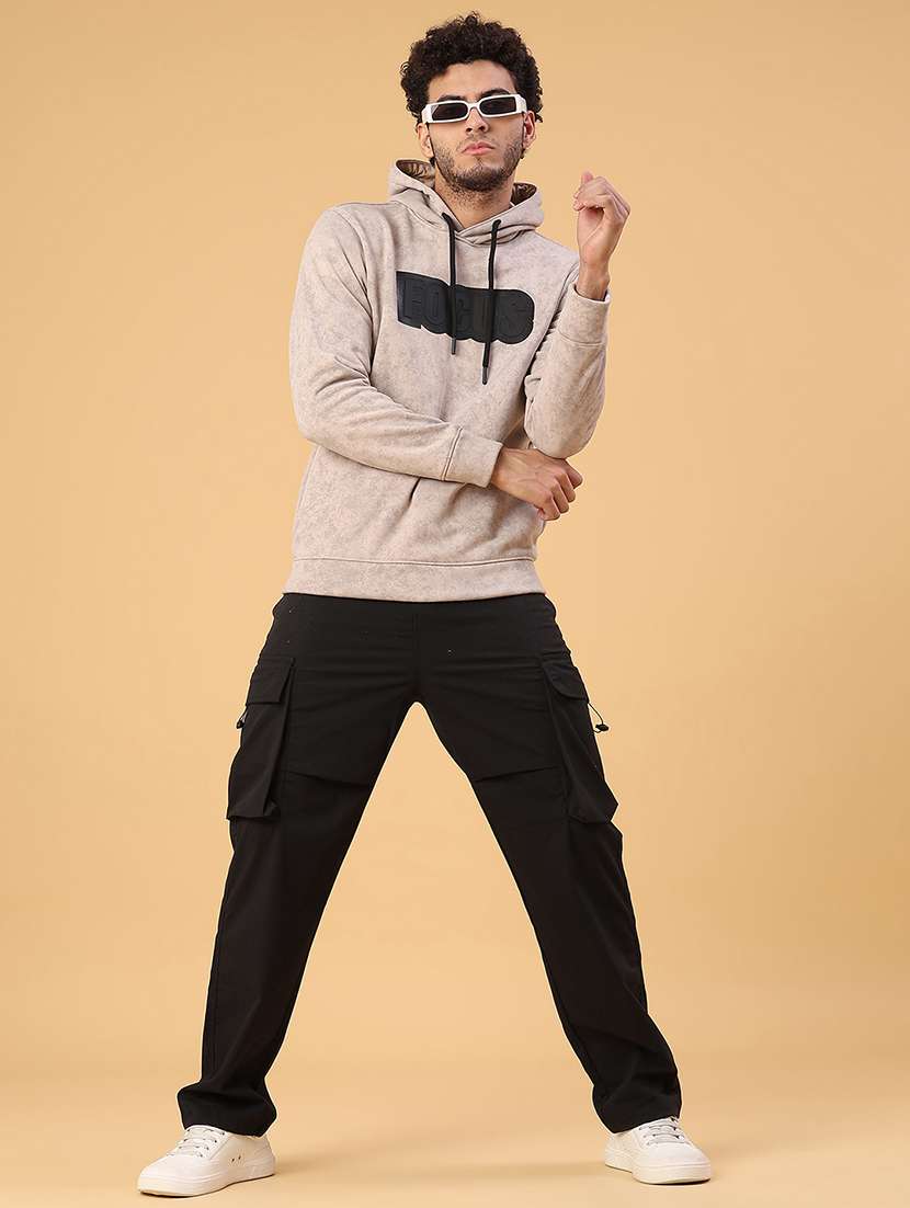 men printed long sleeve hooded sweatshirt - 22035054 -  Standard Image - 4