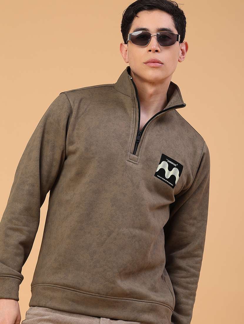 men solid long sleeve sweatshirt - 22035059 -  Standard Image - 1