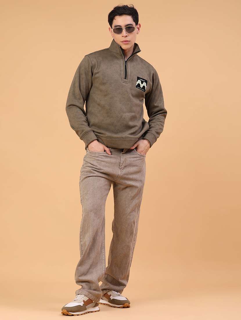 men solid long sleeve sweatshirt - 22035059 -  Standard Image - 4