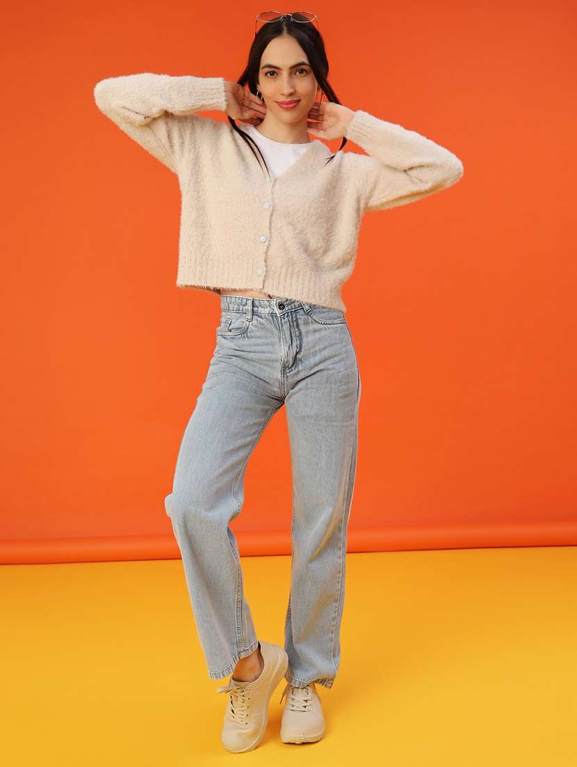 women solid long sleeve cardigan - 22035080 -  Standard Image - 4