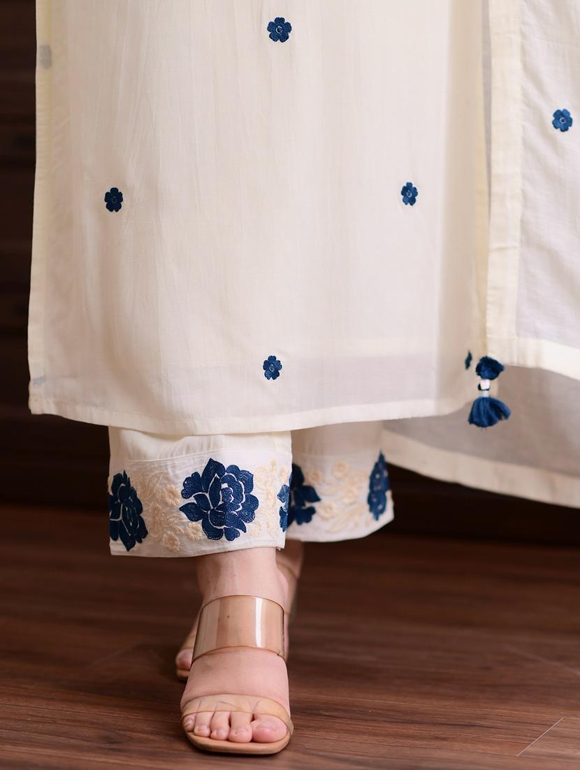 women embroidered kurta and pant with dupatta - 22035139 - Standard Image - 4