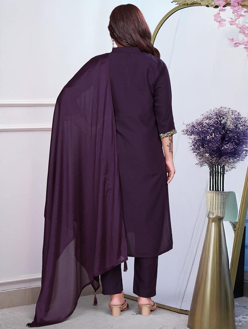 women embroidered kurta pant with dupatta set - 22035141 -  Standard Image - 1