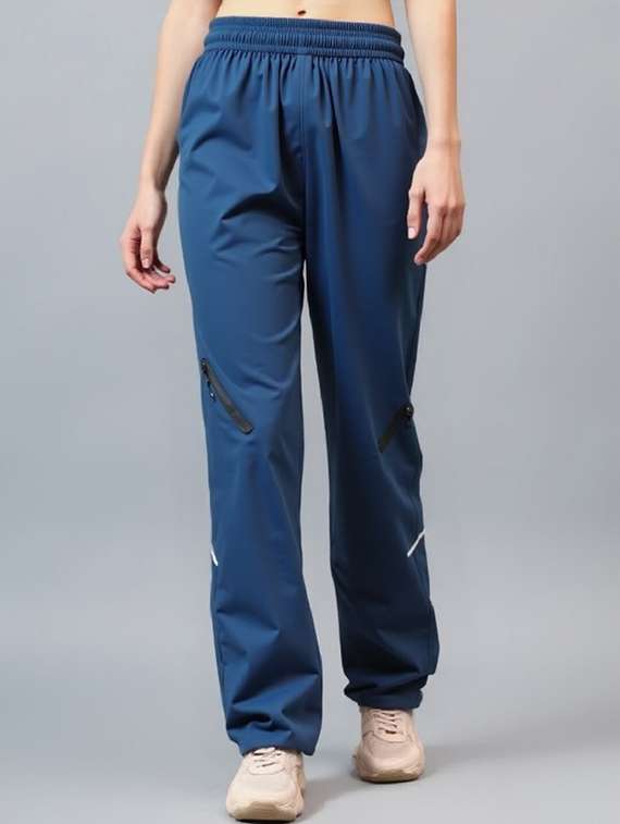 women solid mid rise parachute pants - 22035180 - Zoom Image - 0