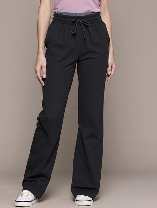 women solid mid rise parachute pants - 22035185 - Standard Image - 0