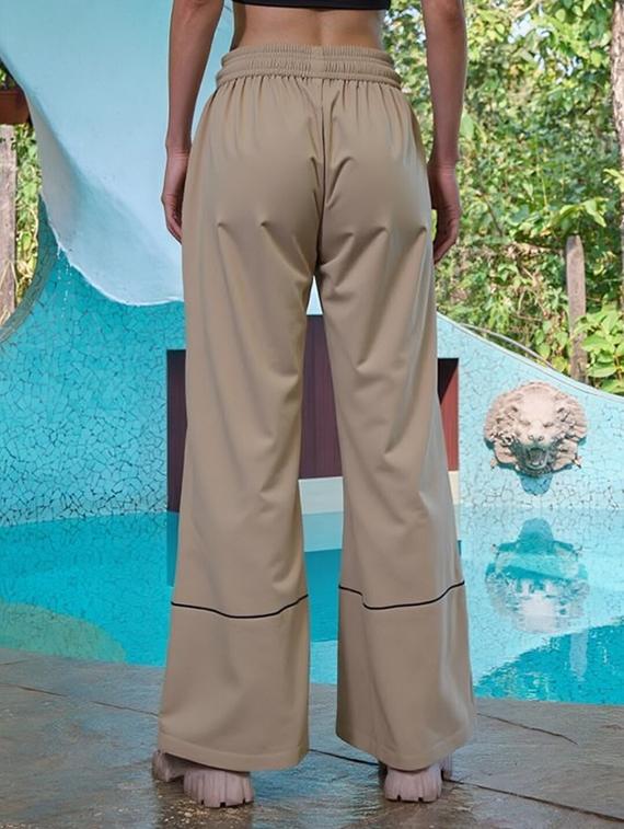 women solid mid rise parachute pants - 22035201 - Standard Image - 1