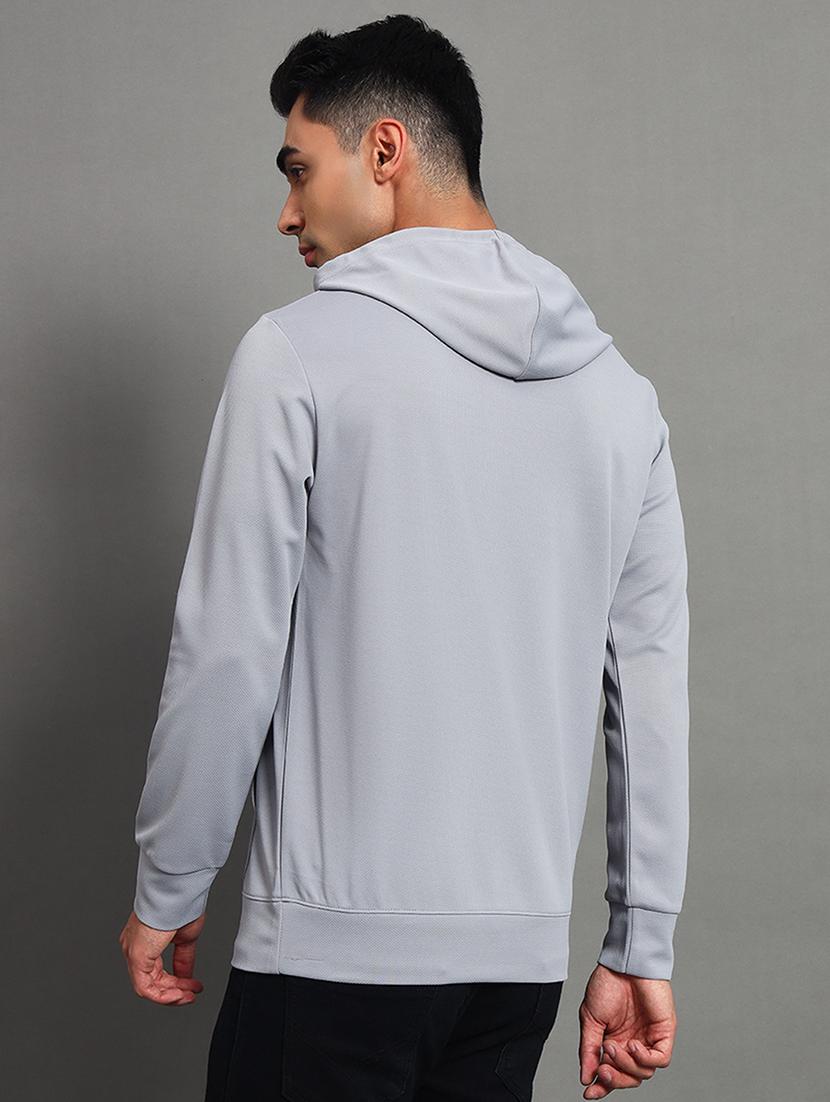 men solid long sleeve hooded sweatshirt - 22035256 - Standard Image - 1