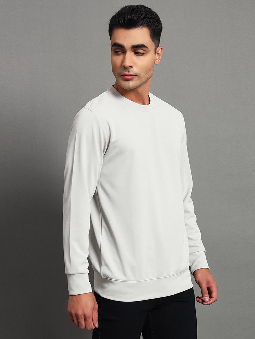 men solid round neck long sleeve sweatshirt - 22035261 - Standard Image - 1