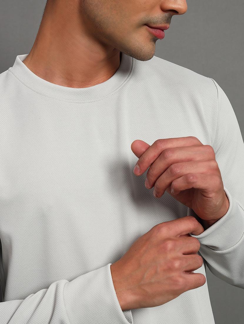men solid round neck long sleeve sweatshirt - 22035261 - Standard Image - 4