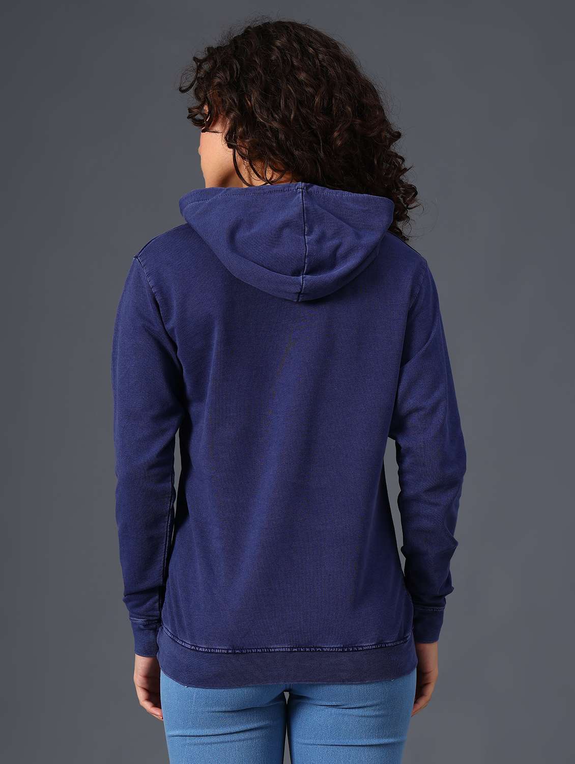 blue cotton poly blend chest print sweatshirt - 22035634 -  Standard Image - 4