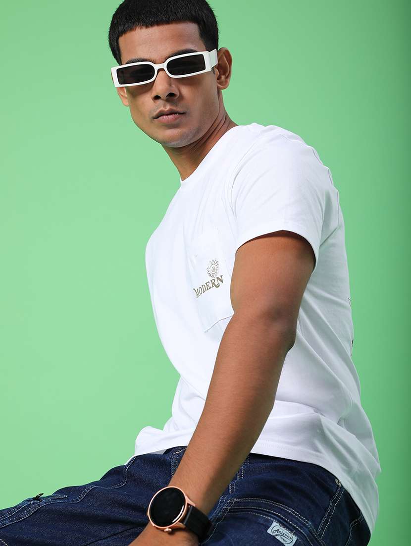 men back print short sleeve regular fit t-shirt - 22035670 -  Standard Image - 1