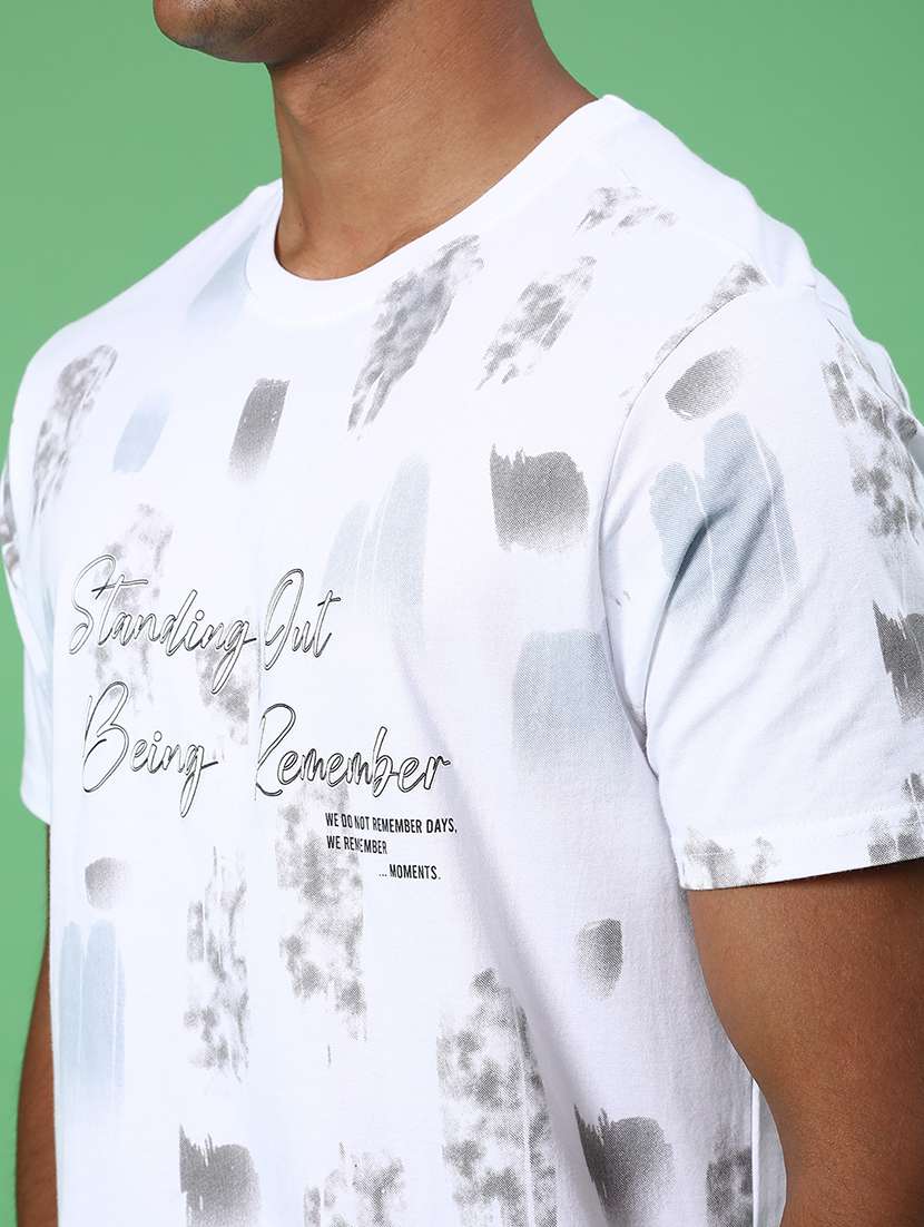 men front print short sleeve regular fit t-shirt - 22035703 -  Standard Image - 4