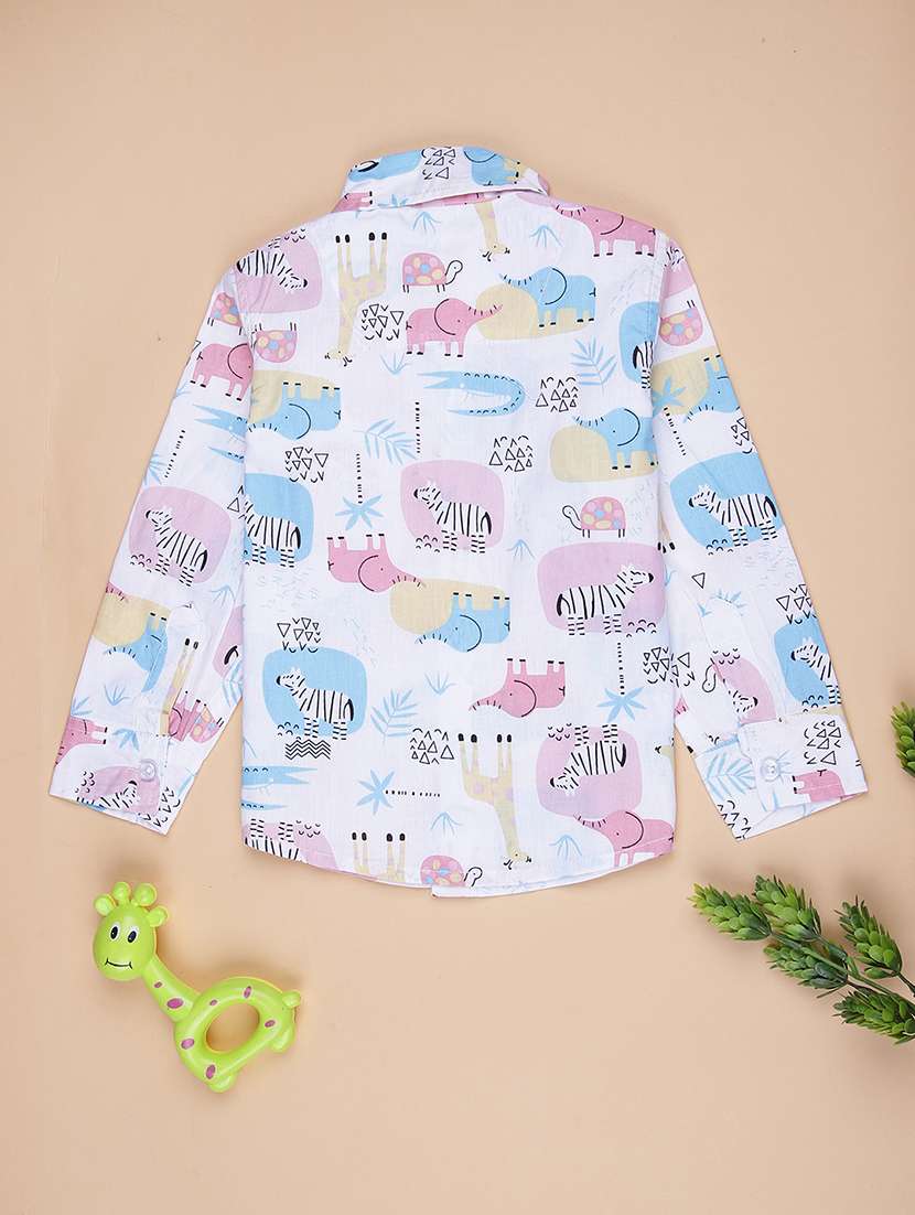 boys printed long sleeve casual shirt - 22035707 -  Standard Image - 1