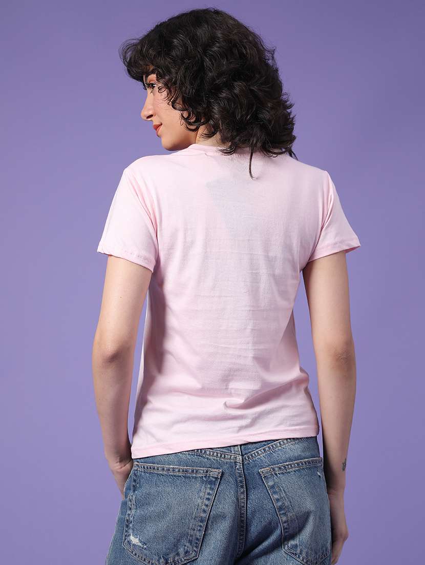 women solid short sleeve t-shirt - 22035790 -  Standard Image - 4