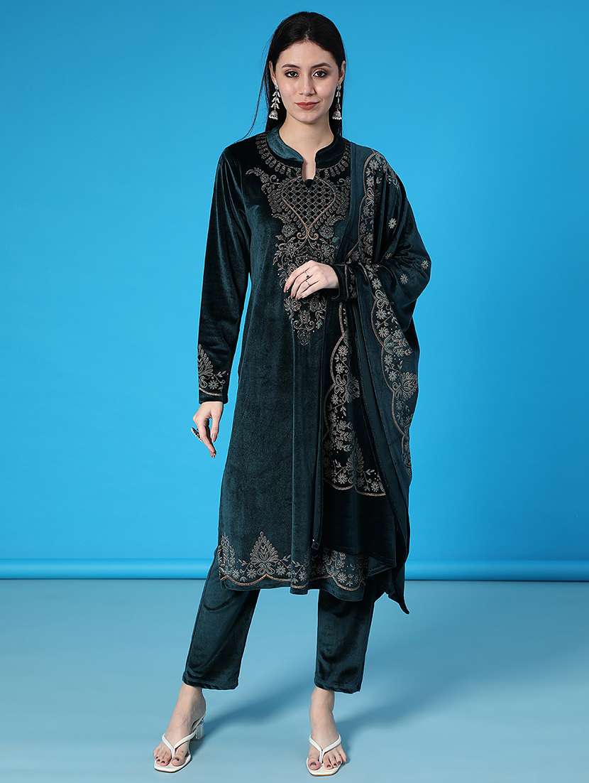 women self designed kurta pant with dupatta set - 22035793 -  Standard Image - 1