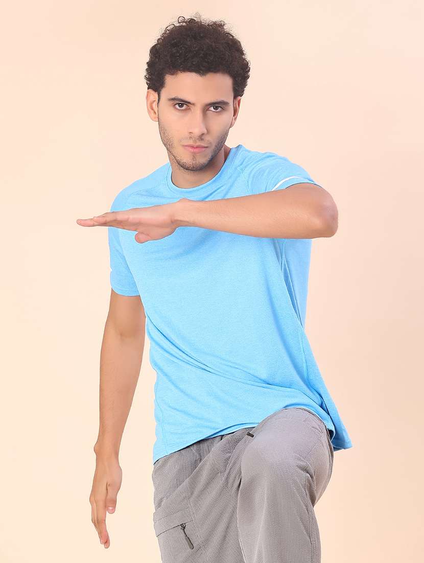 men solid short sleeve slim fit t-shirt - 22035829 -  Standard Image - 1