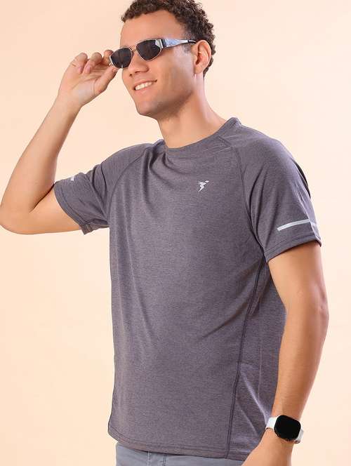 men solid short sleeve slim fit t-shirt - 22035832 - Standard Image - 0