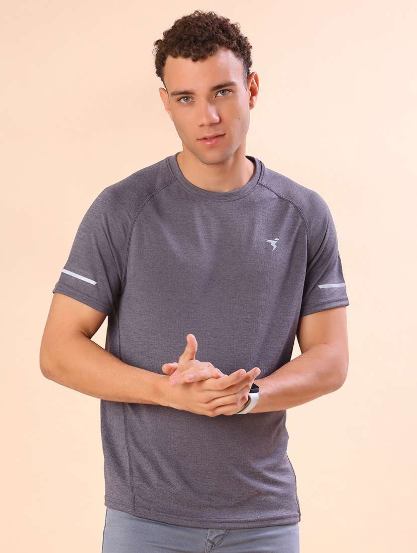 men solid short sleeve slim fit t-shirt - 22035832 - Standard Image - 1