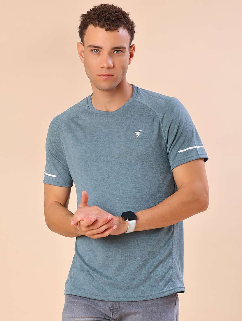 men solid short sleeve slim fit t-shirt - 22035834 -  Standard Image - 1