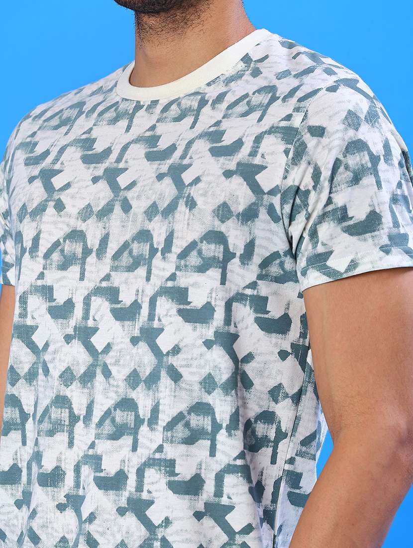 men printed short sleeve slim fit t-shirt - 22035929 -  Standard Image - 4