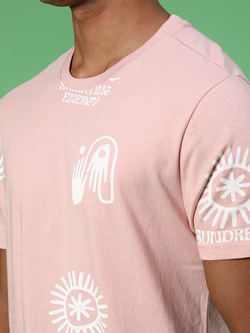 men printed short sleeve slim fit t-shirt - 22035996 -  Standard Image - 4