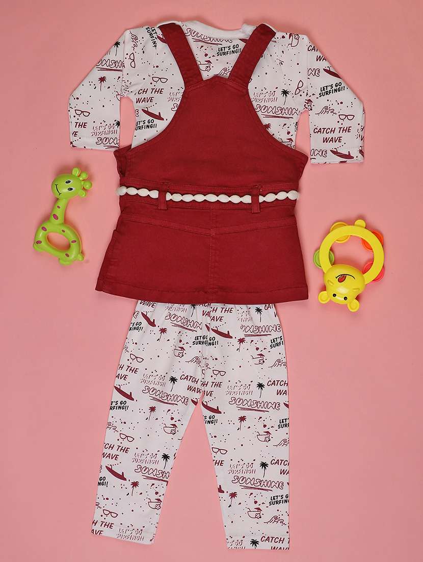 girls printed round neck full length set - 22036000 -  Standard Image - 1