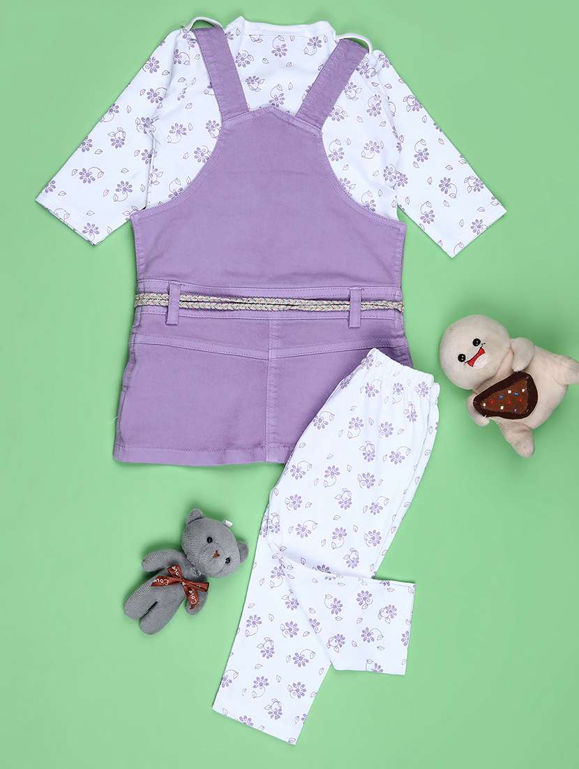 girls printed round neck full length set - 22036004 -  Standard Image - 1