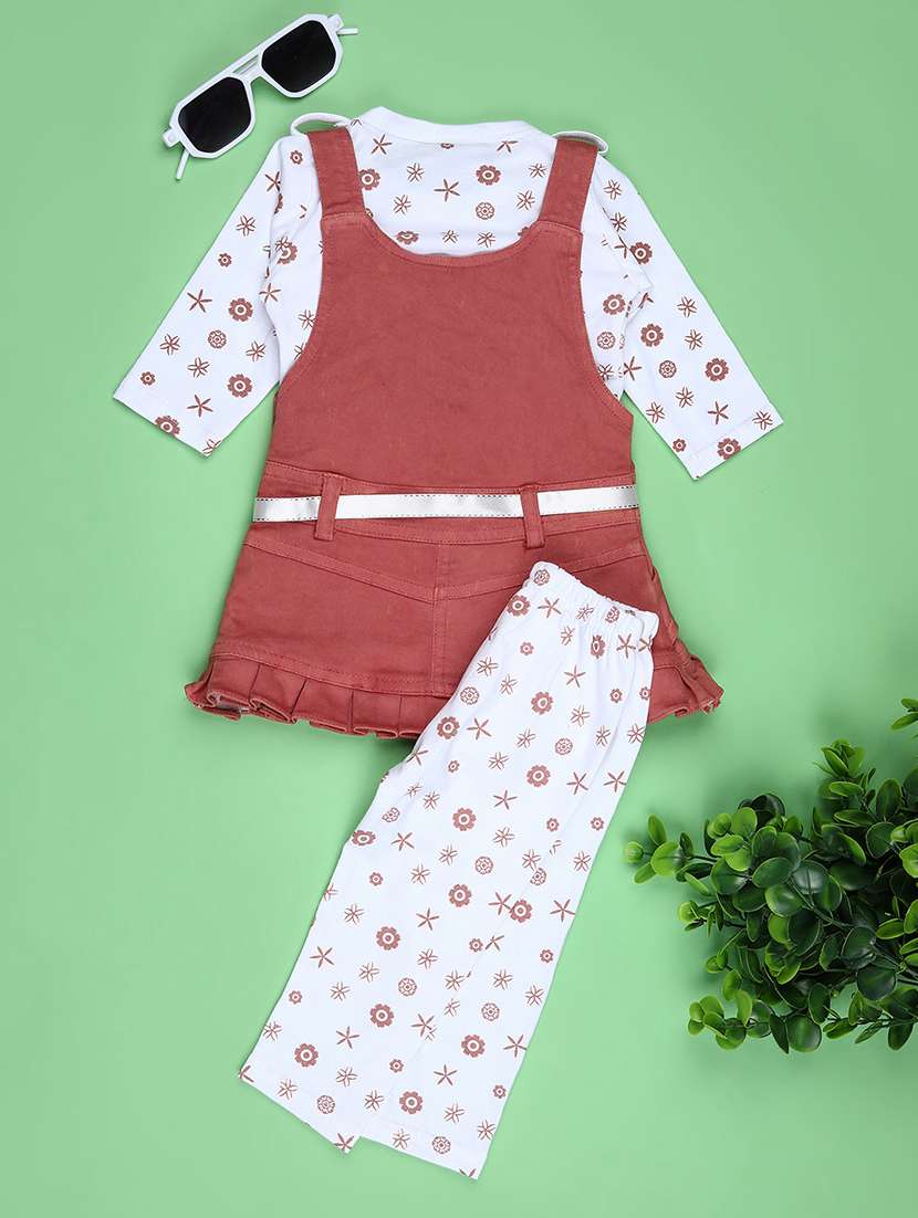 girls printed round neck full length set - 22036008 -  Standard Image - 1