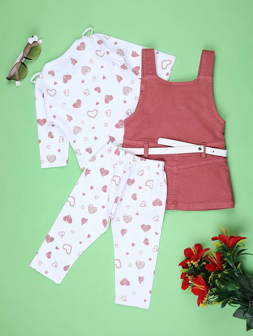 girls printed round neck full length set - 22036011 -  Standard Image - 1