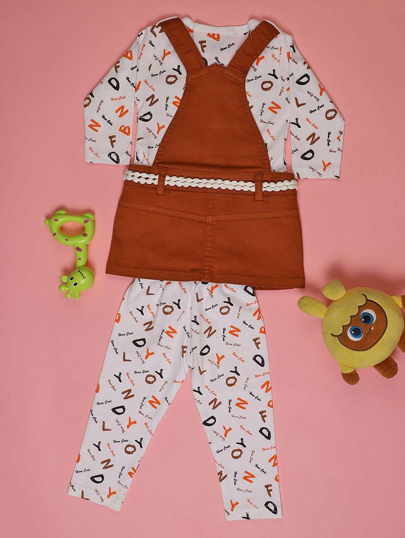 girls printed round neck full length set - 22036031 -  Standard Image - 1