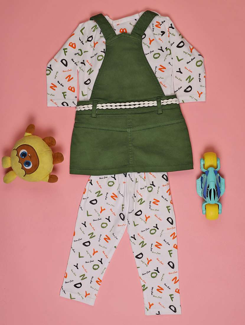 girls printed round neck full length set - 22036032 -  Standard Image - 1