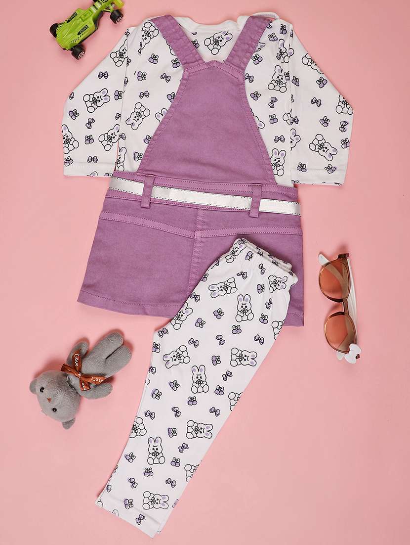 girls printed round neck full length set - 22036036 -  Standard Image - 1