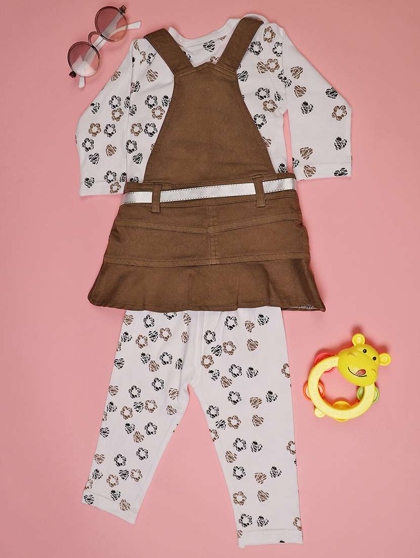 girls printed round neck full length set - 22036038 -  Standard Image - 1