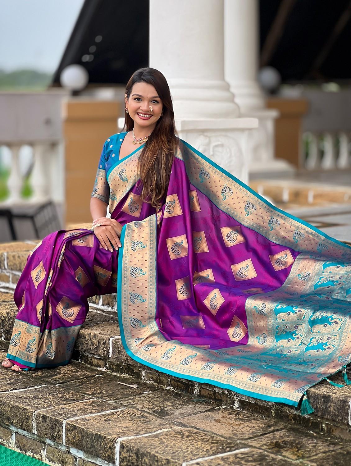 women self design banarasi saree with blouse - 22036576 - Standard Image - 4
