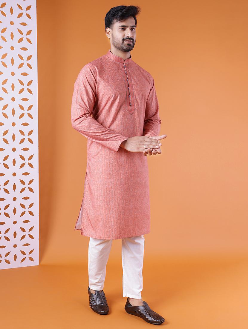 men solid long sleeve kurta and pyjama set - 22036924 -  Standard Image - 1