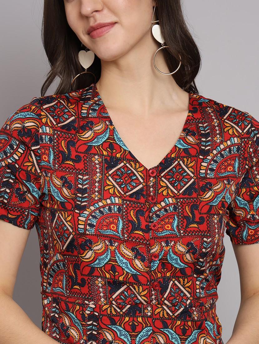 women printed top and trouser co-ord set - 22036929 - Standard Image - 4