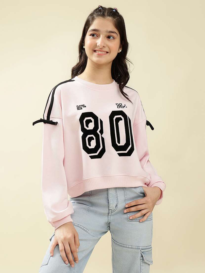 girls printed long sleeve sweatshirt 