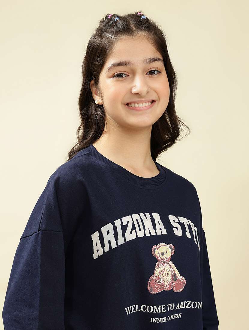 girls printed long sleeve sweatshirt - 22036946 - Standard Image - 4