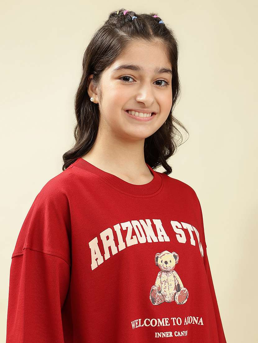 girls printed long sleeve sweatshirt - 22036947 - Standard Image - 4
