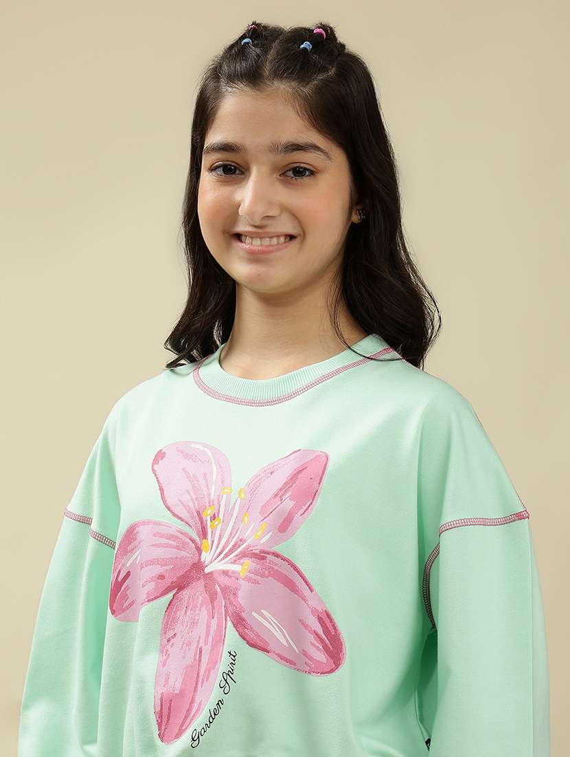 girls printed long sleeve sweatshirt - 22036949 - Standard Image - 4