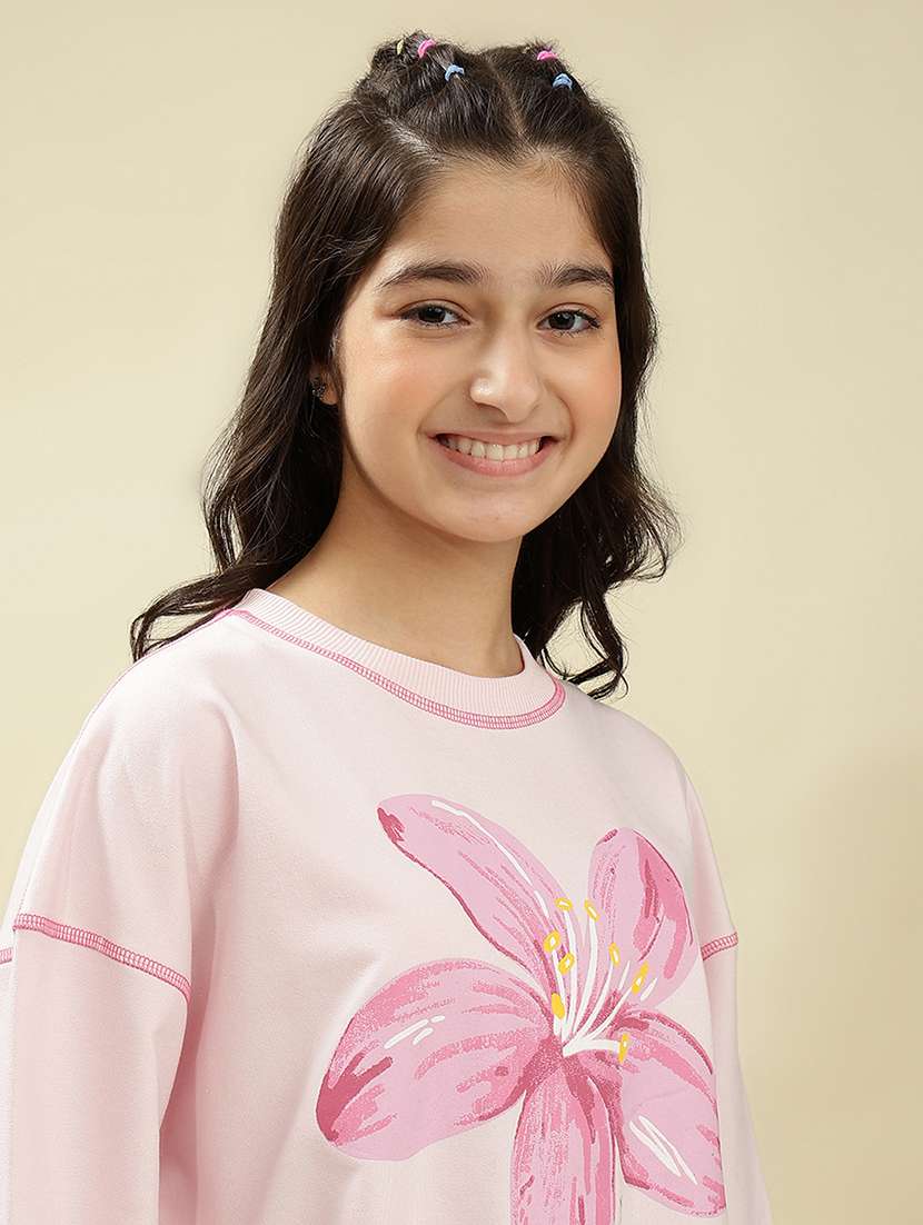 girls printed long sleeve sweatshirt  - 22036950 -  Standard Image - 4