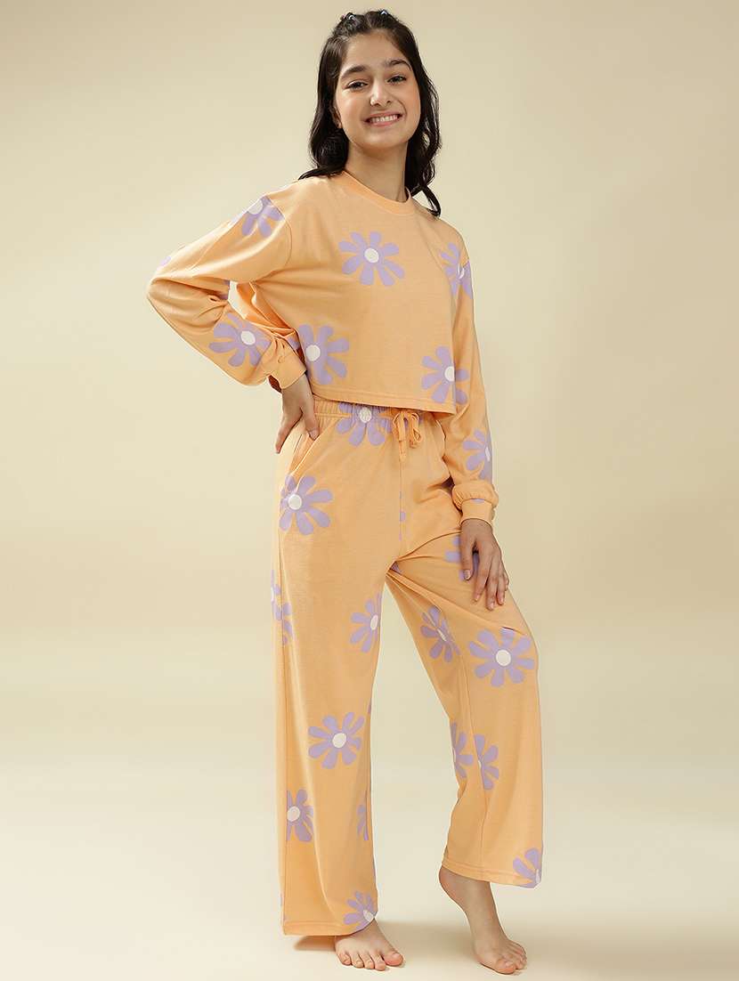 girls printed nightwear pyjama set - 22036953 -  Standard Image - 1