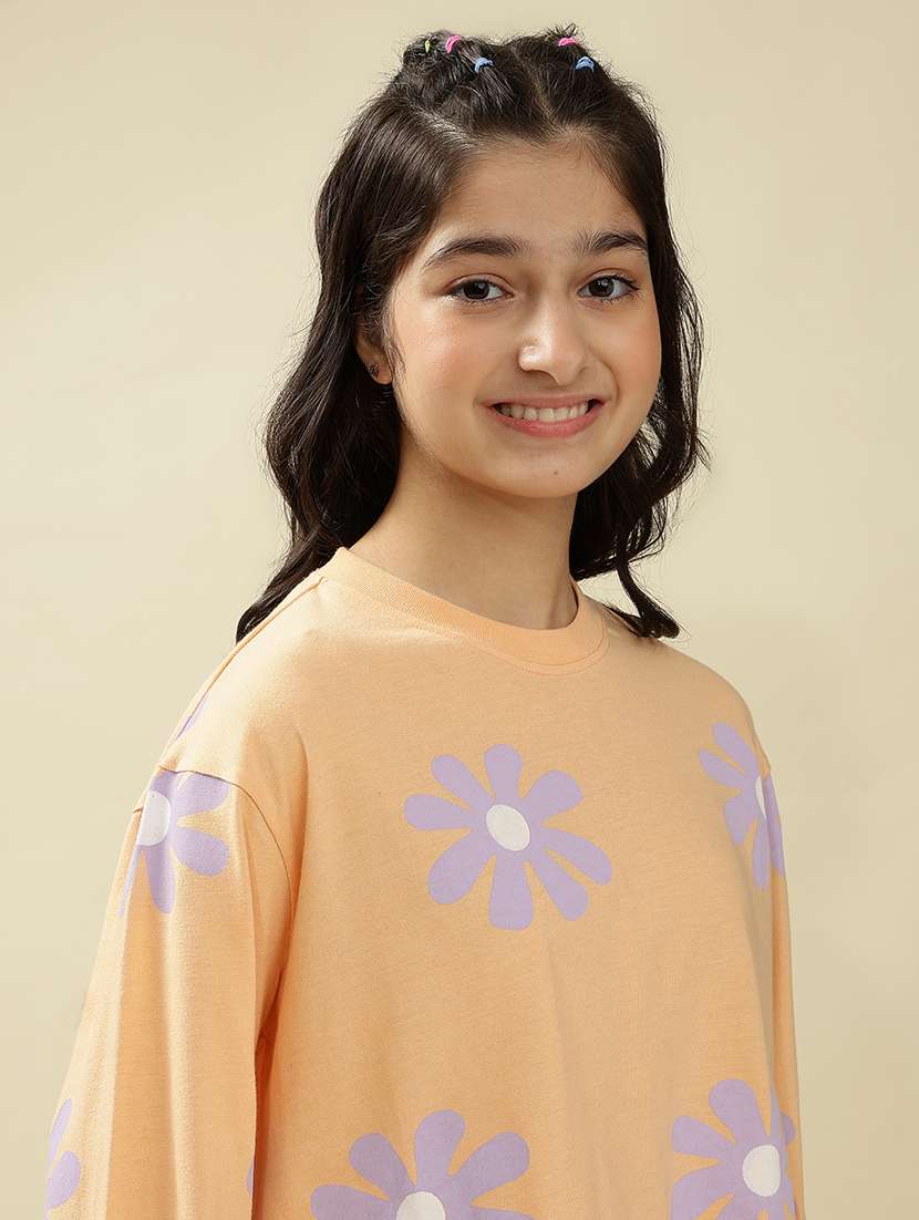 girls printed nightwear pyjama set - 22036953 -  Standard Image - 4