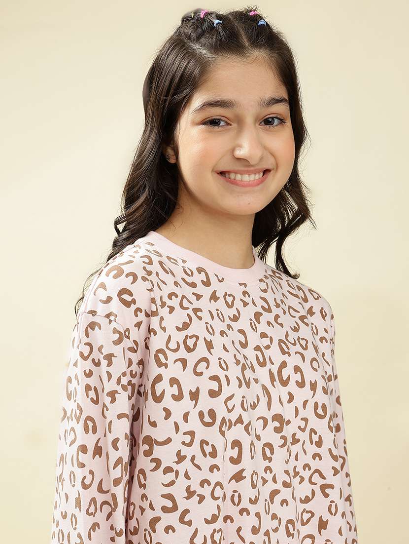 girls animal print nightwear pyjama set - 22036955 -  Standard Image - 4