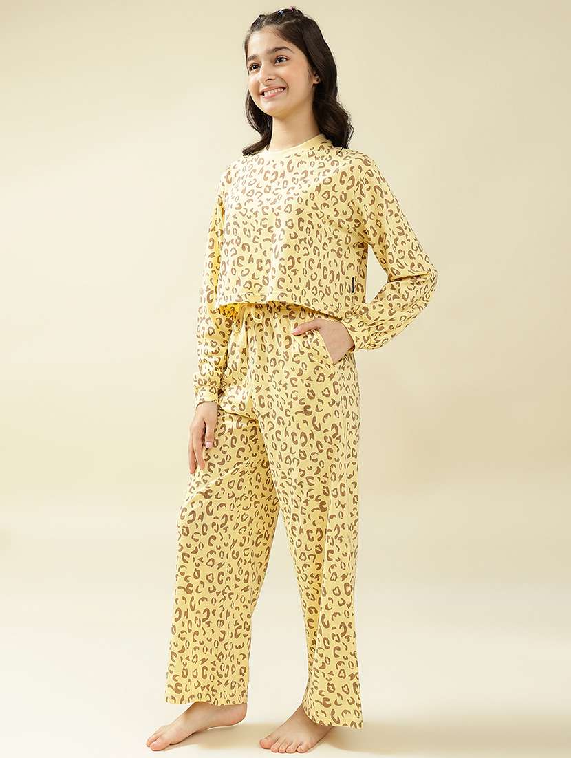 girls animal print nightwear pyjama set - 22036957 - Standard Image - 1