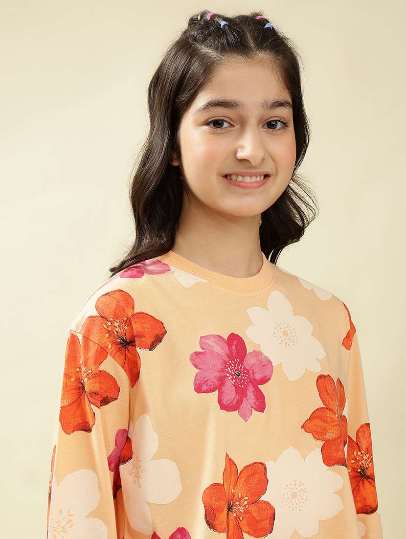 girls printed nightwear pyjama set - 22036962 - Standard Image - 4