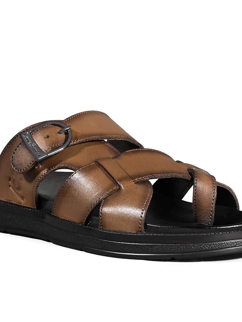 men tan slip on sandal - 22036986 -  Standard Image - 4